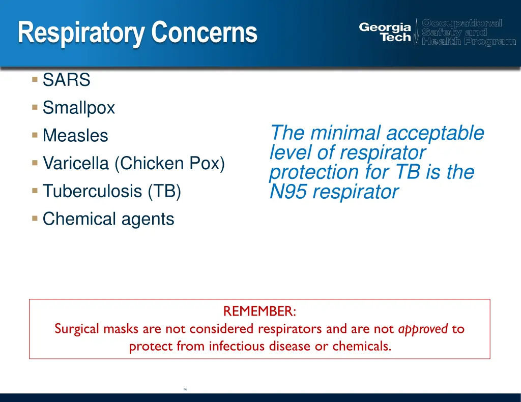 respiratory concerns