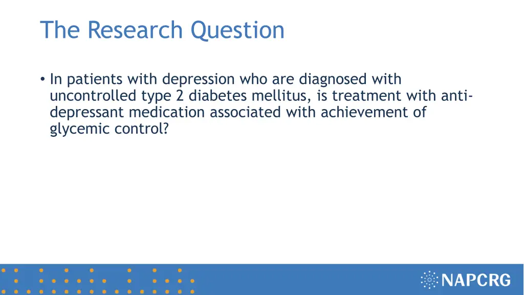 the research question