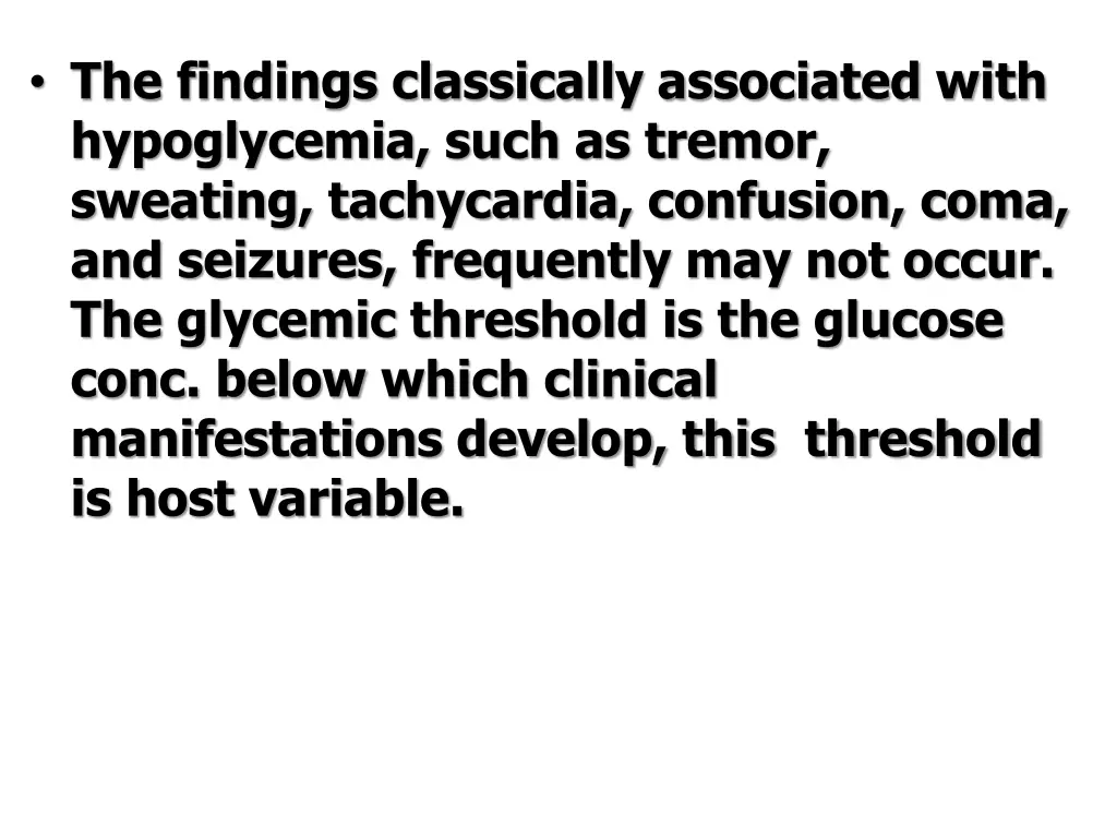 the findings classically associated with