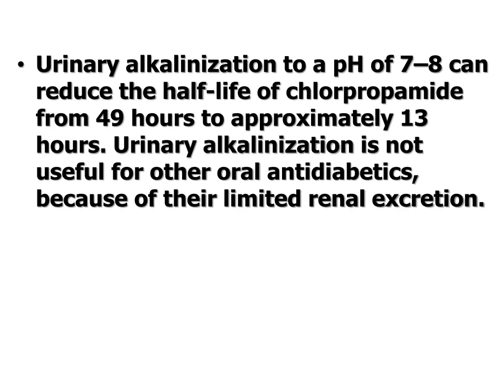 urinary alkalinization to a ph of 7 8 can reduce