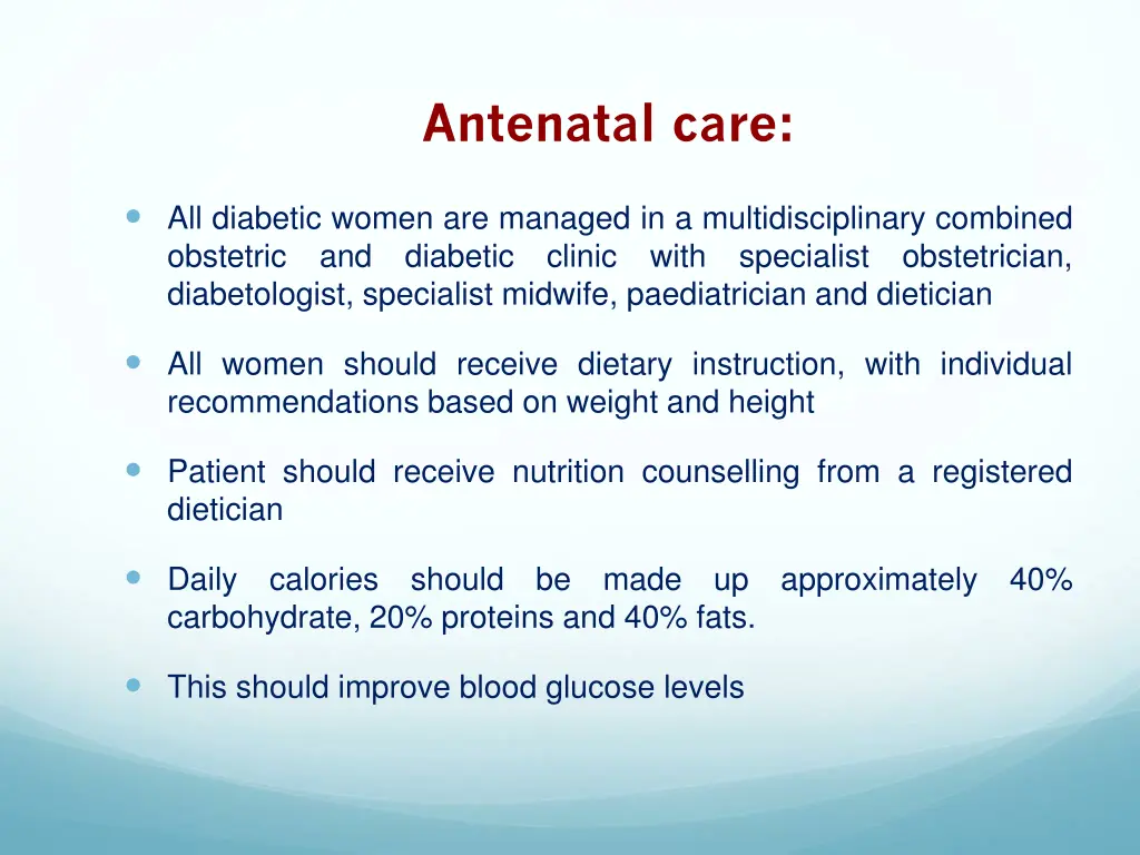 antenatal care