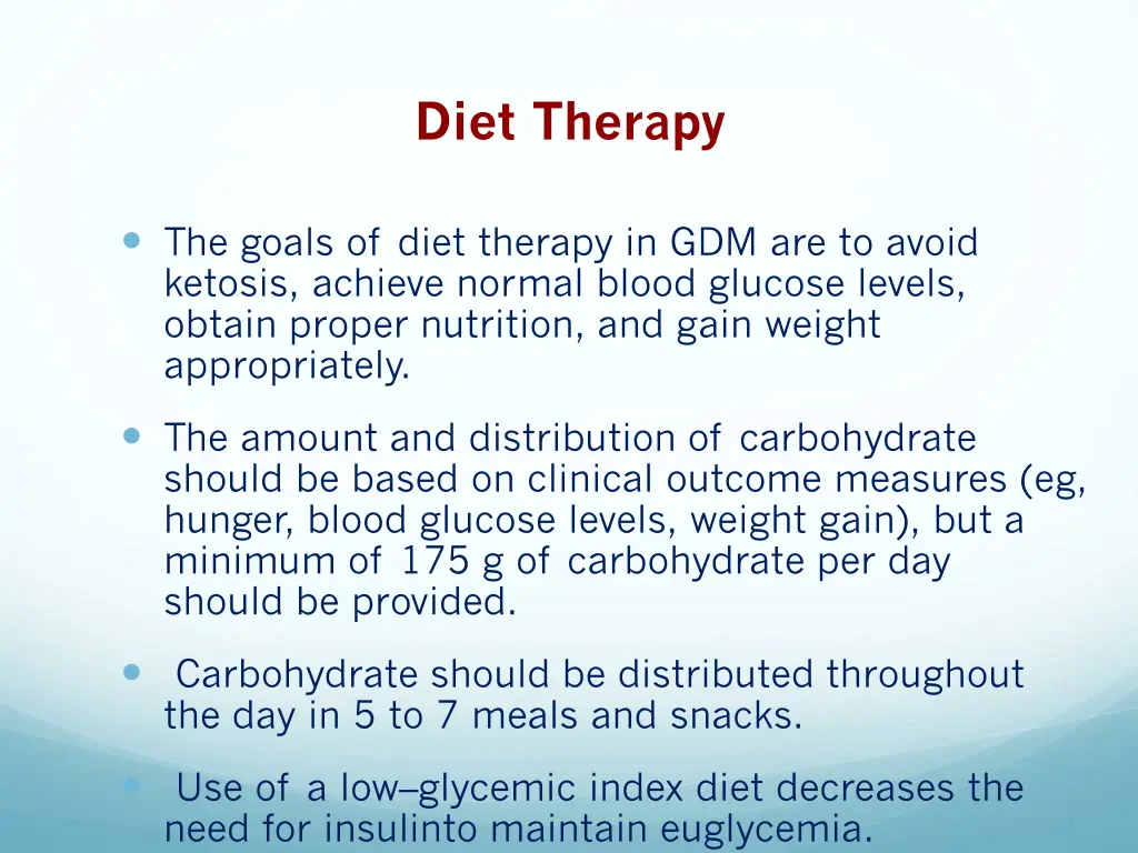 diet therapy