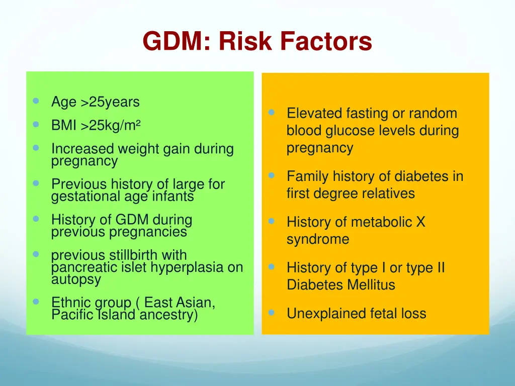 gdm risk factors