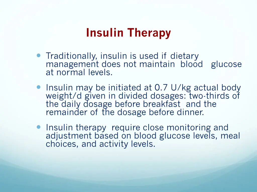 insulin therapy