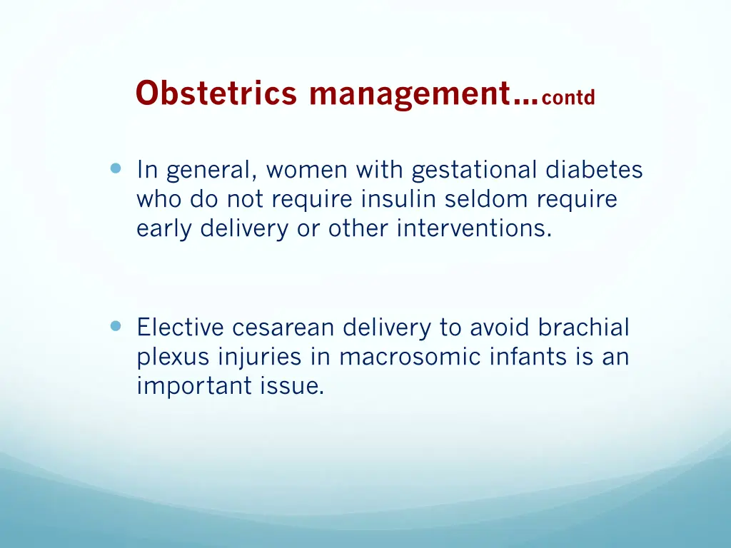 obstetrics management contd