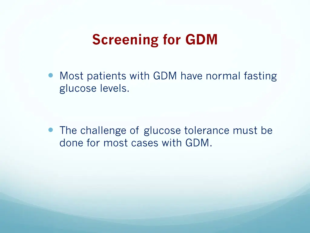 screening for gdm