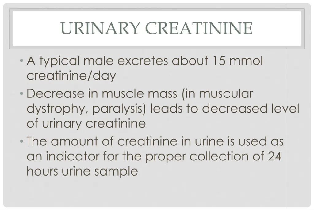urinary creatinine