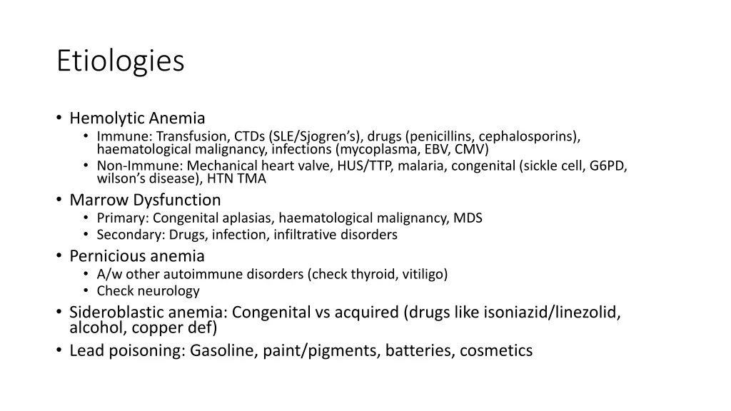 etiologies
