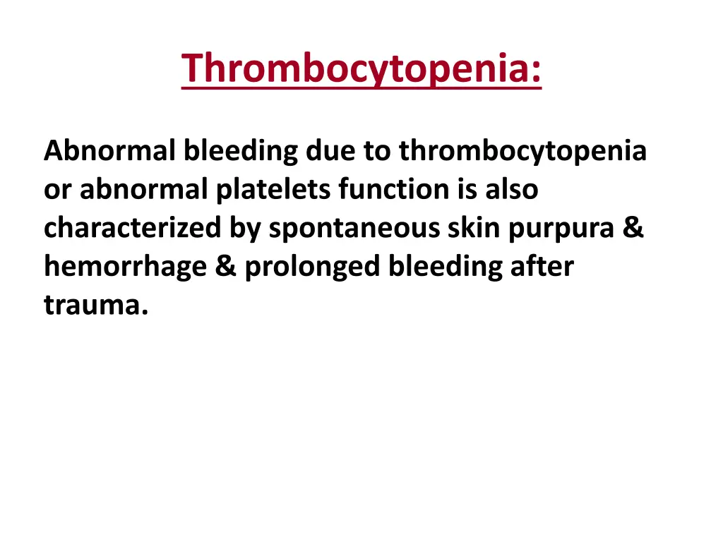 thrombocytopenia
