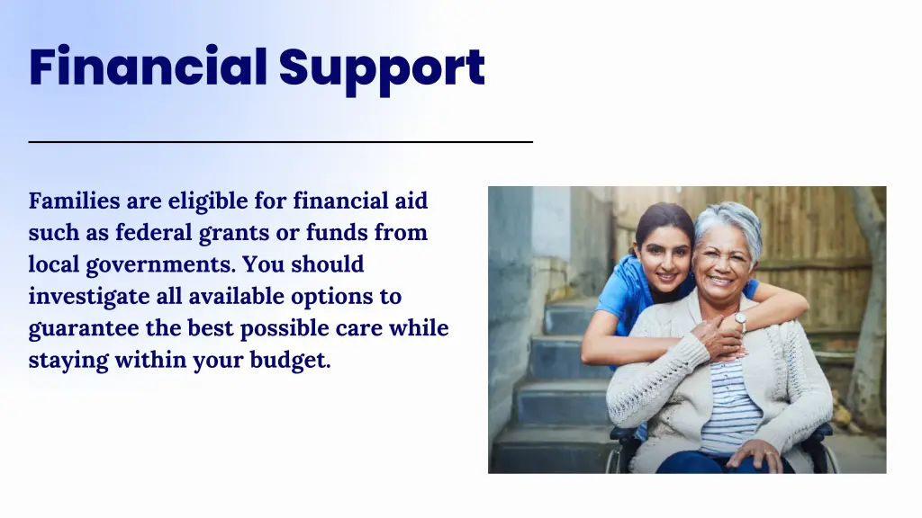 financial support