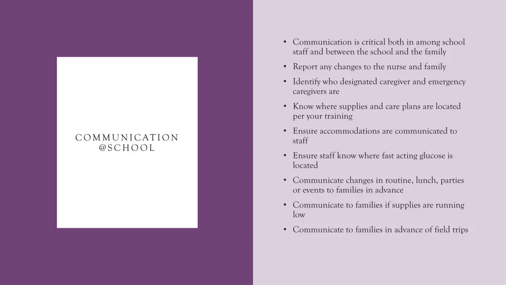 communication is critical both in among school
