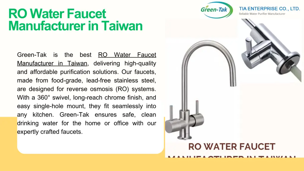 ro water faucet manufacturer in taiwan 1