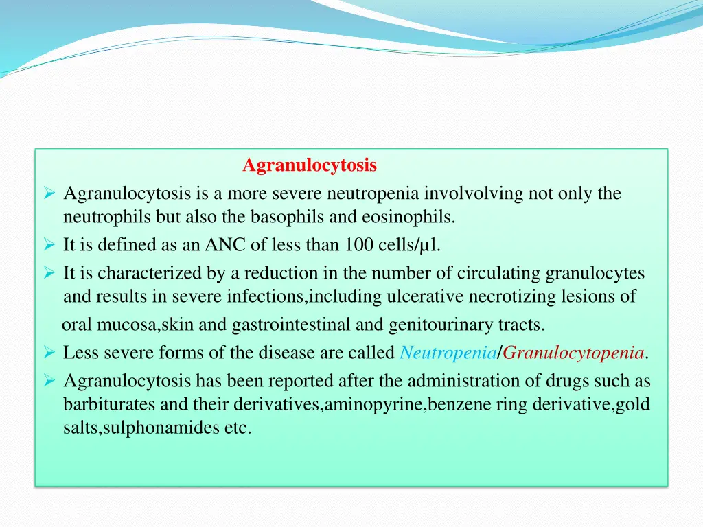 agranulocytosis