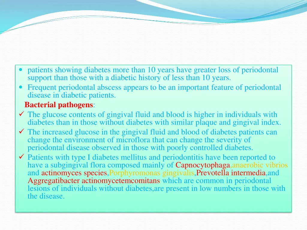 patients showing diabetes more than 10 years have