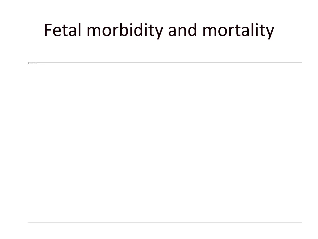 fetal morbidity and mortality 1