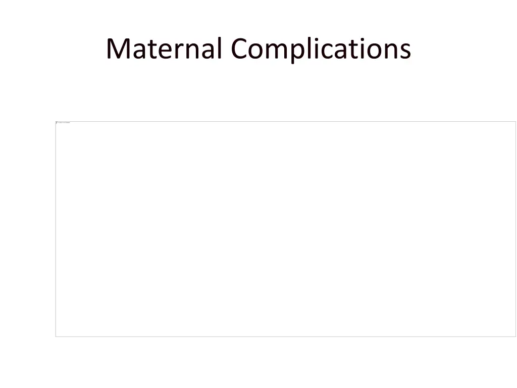 maternal complications 1