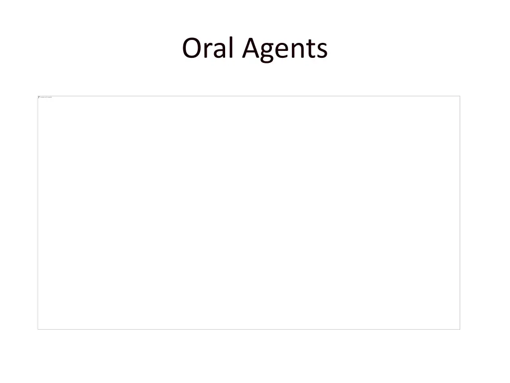 oral agents