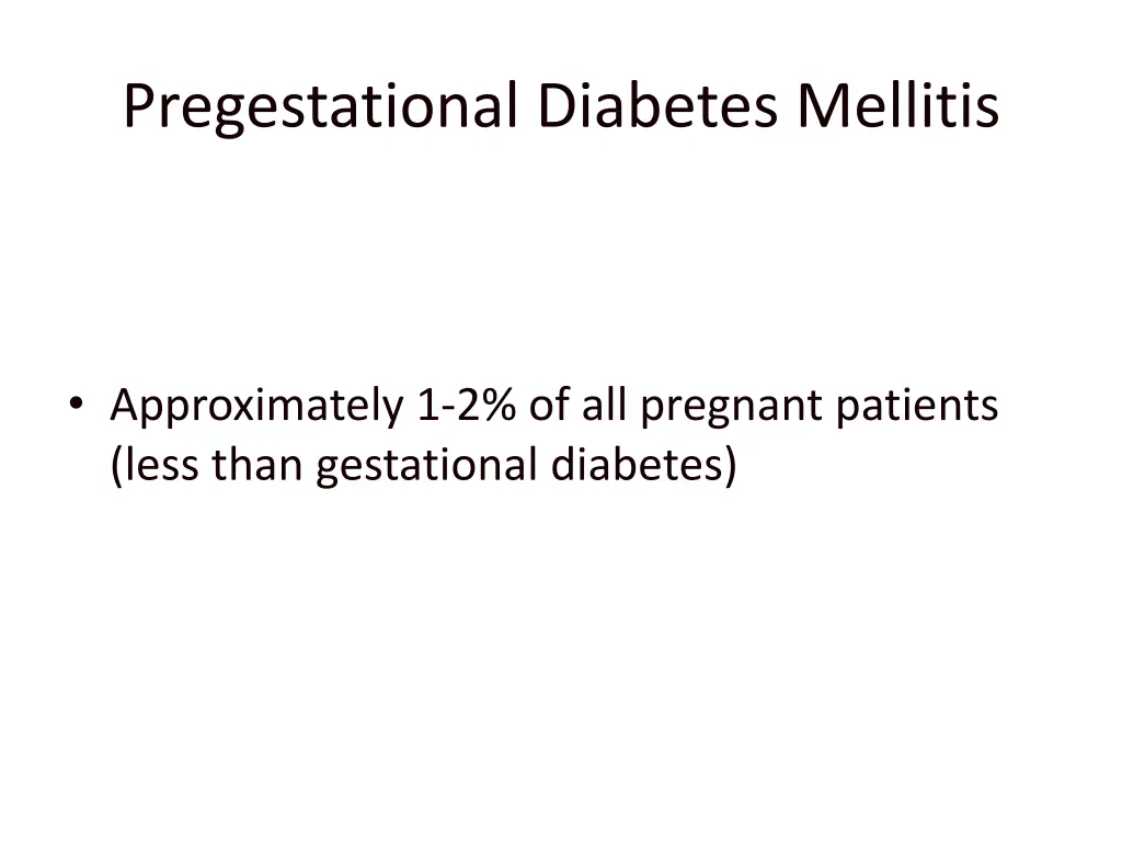 pregestational diabetes mellitis