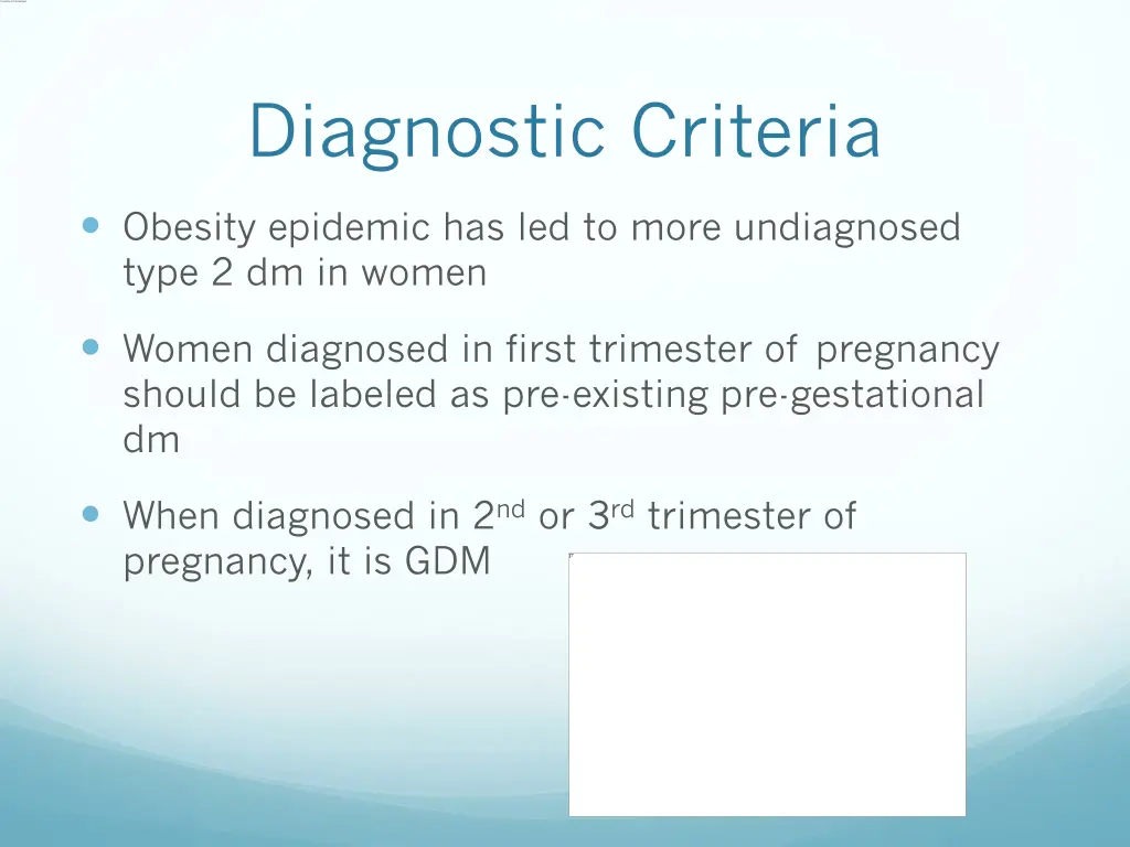 diagnostic criteria 1