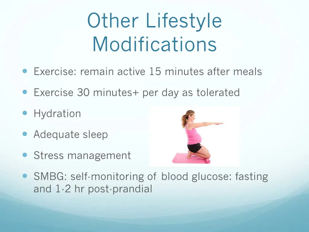 other lifestyle modifications