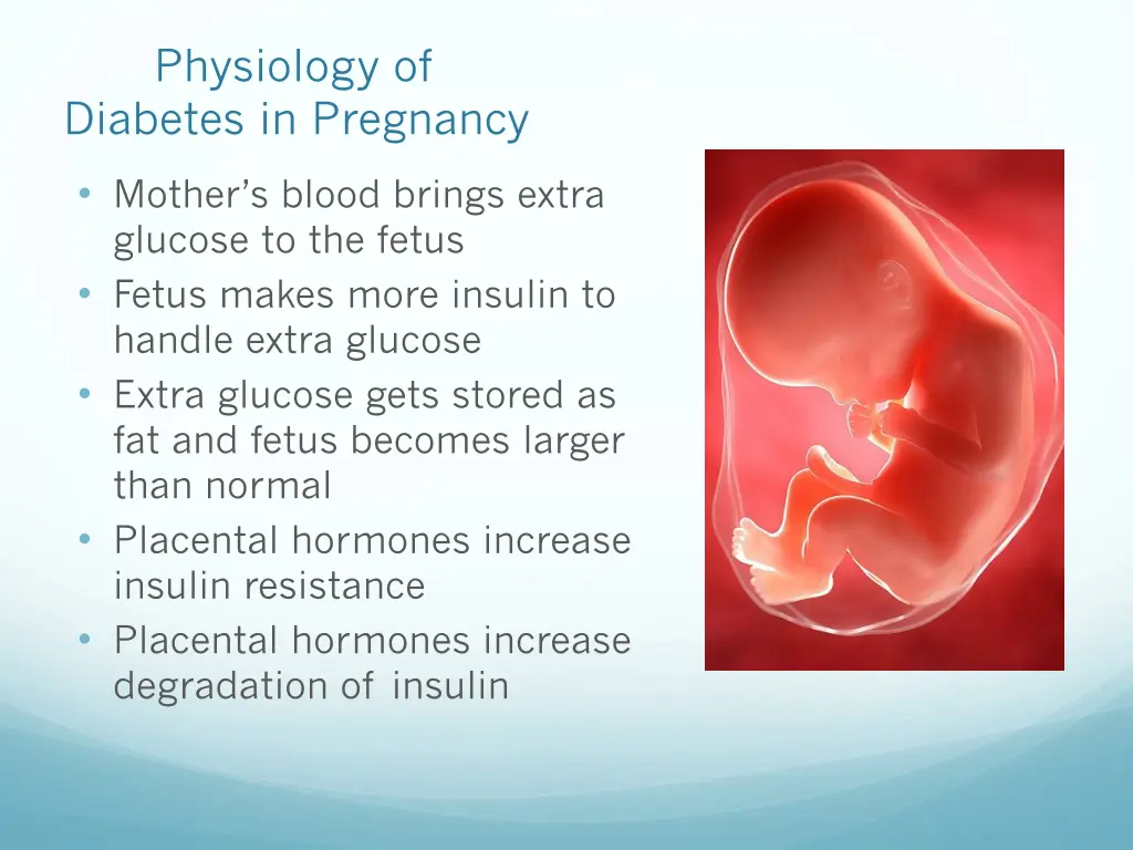 physiology of diabetes in pregnancy