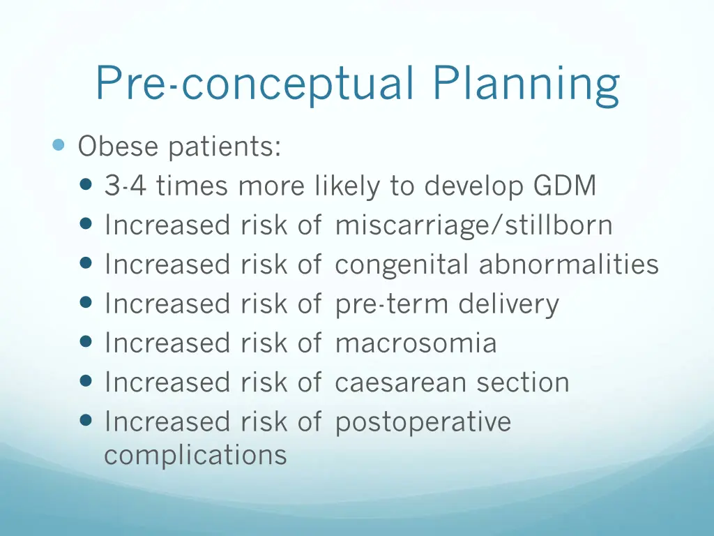 pre conceptual planning