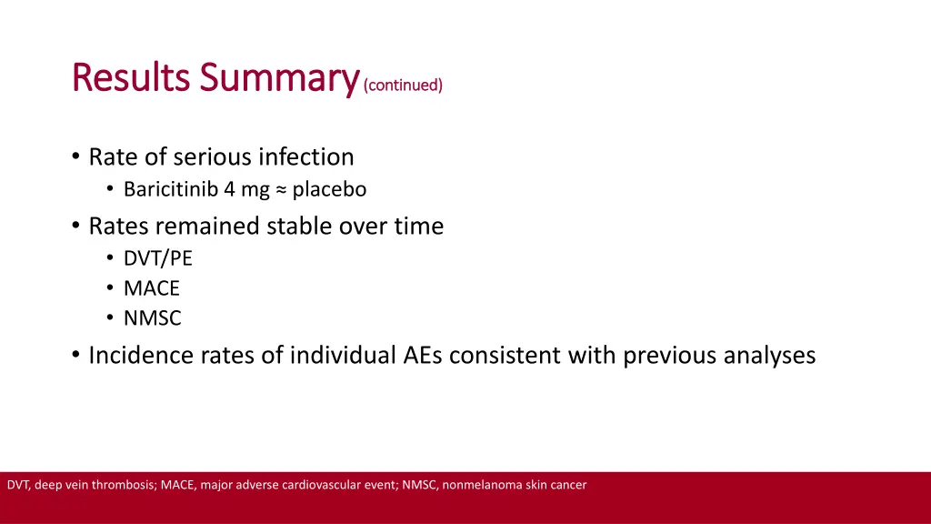 results summary results summary continued 3