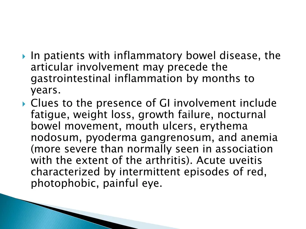 in patients with inflammatory bowel disease