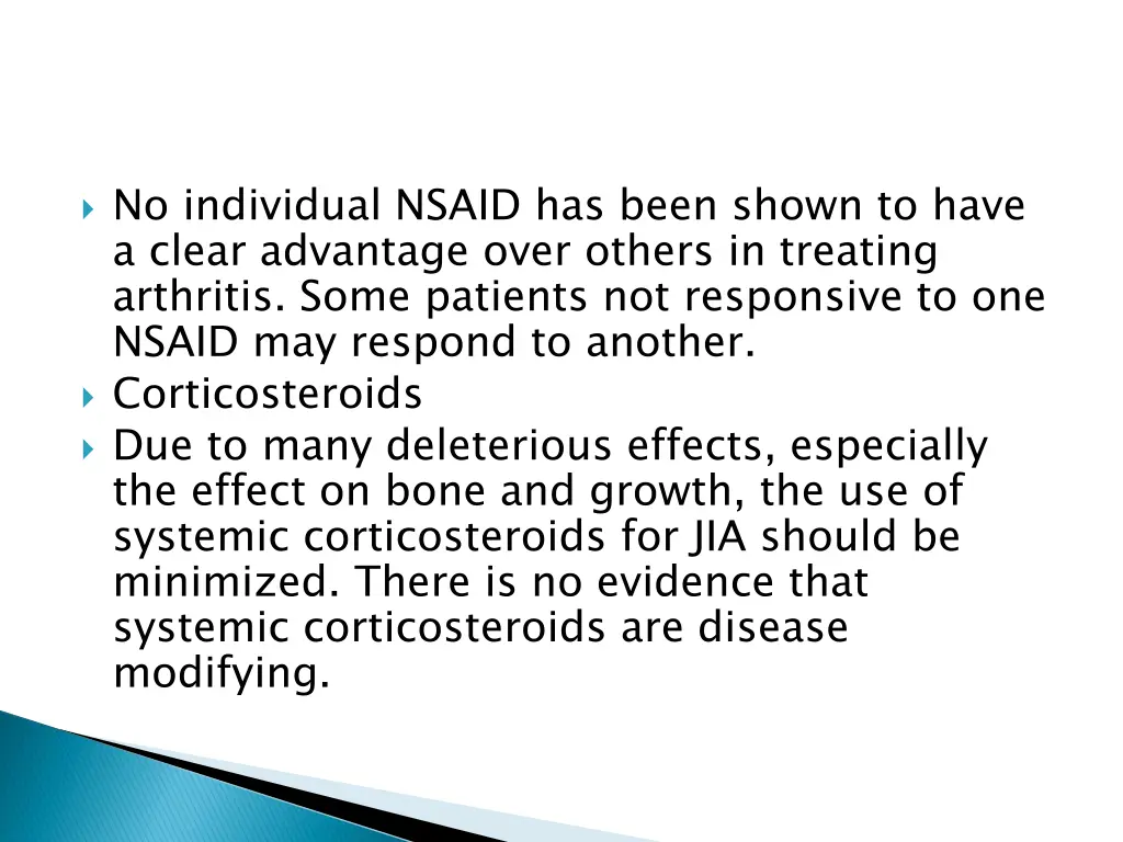 no individual nsaid has been shown to have