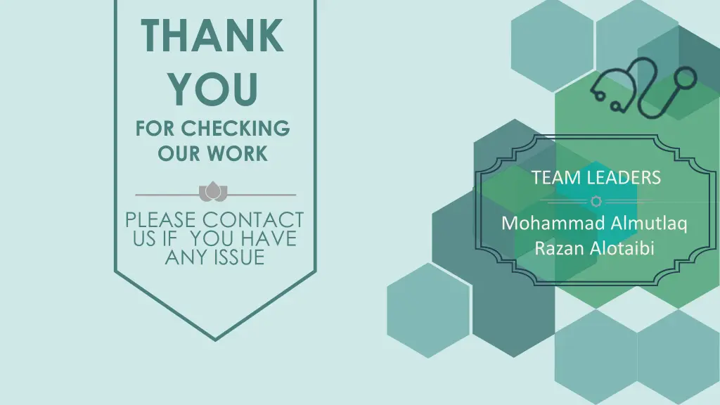 thank you for checking our work