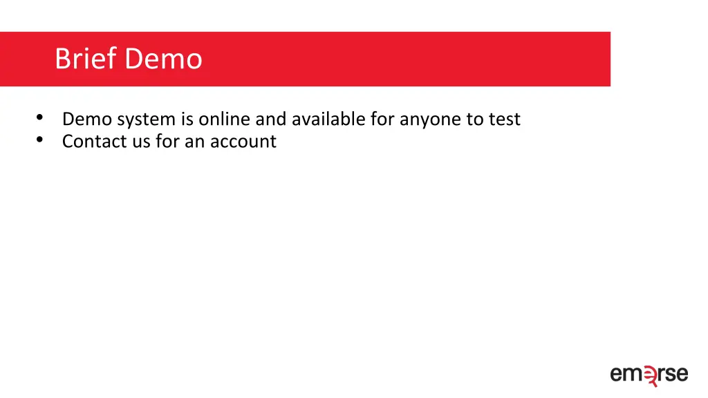 brief demo