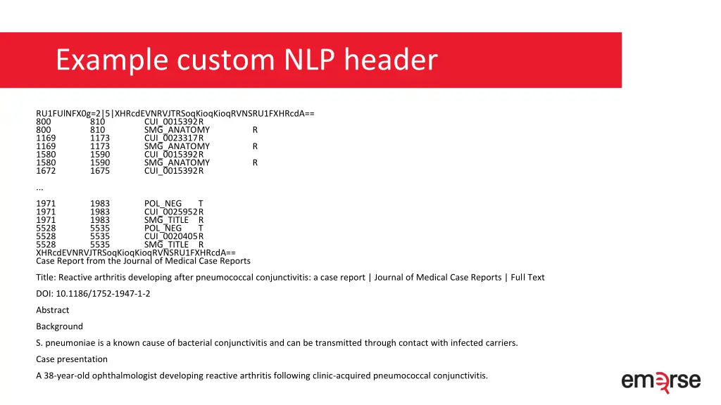 example custom nlp header