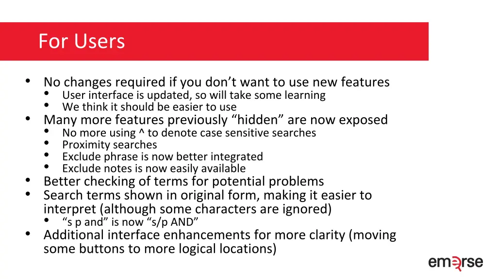 for users