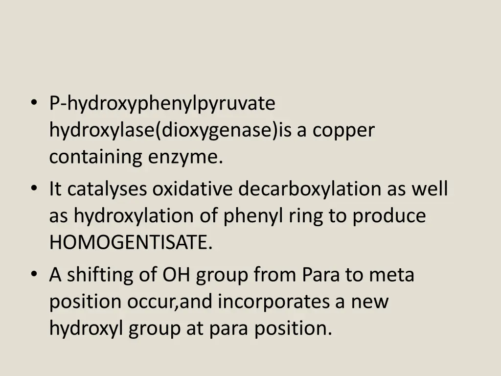 p hydroxyphenylpyruvate hydroxylase dioxygenase