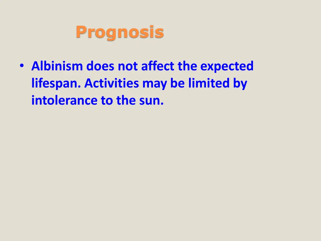 prognosis
