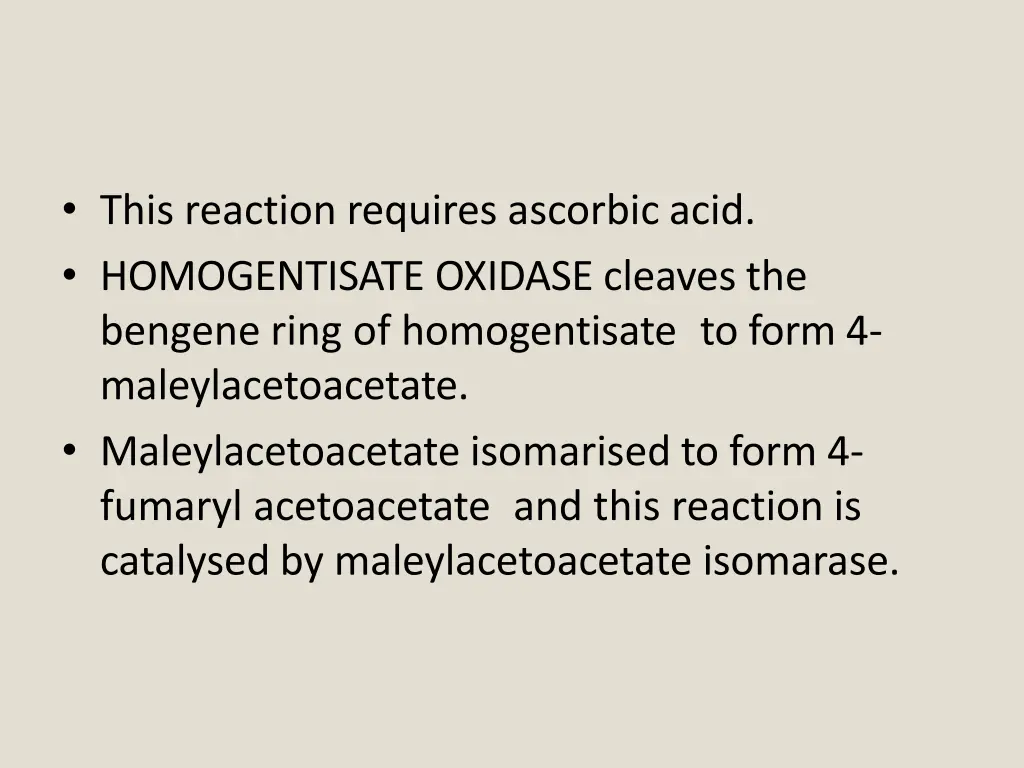 this reaction requires ascorbic acid