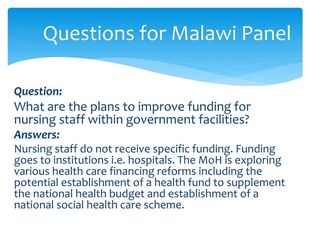 questions for malawi panel 18