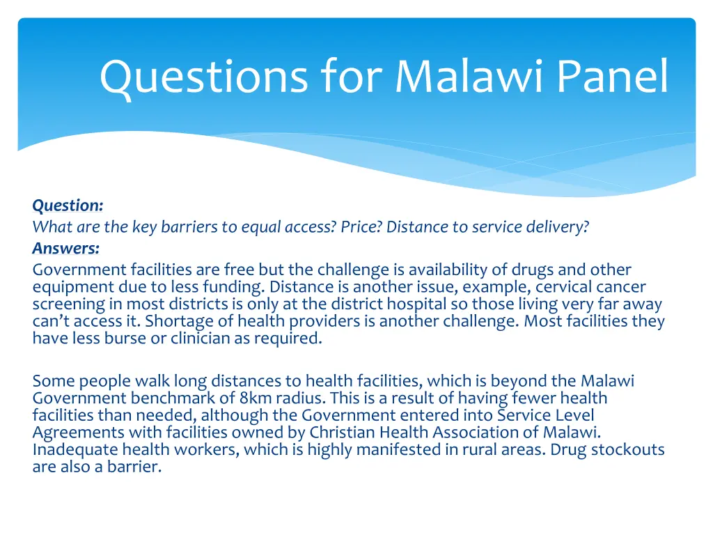 questions for malawi panel 2