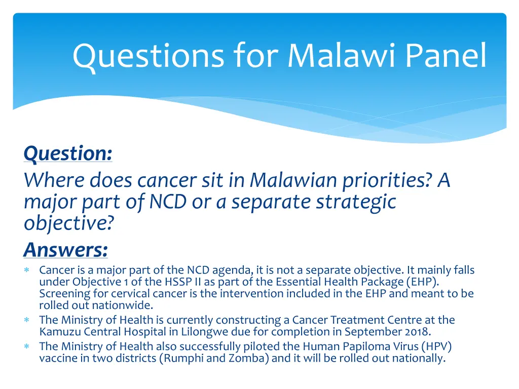 questions for malawi panel 4