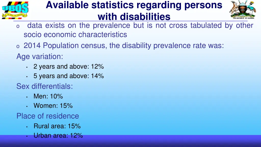 available statistics regarding persons with