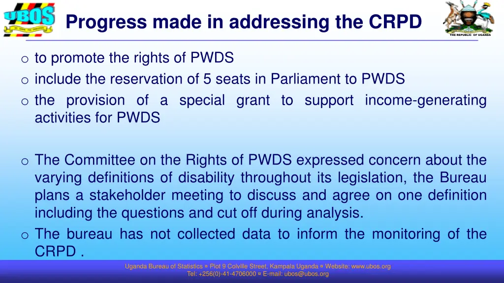 progress made in addressing the crpd