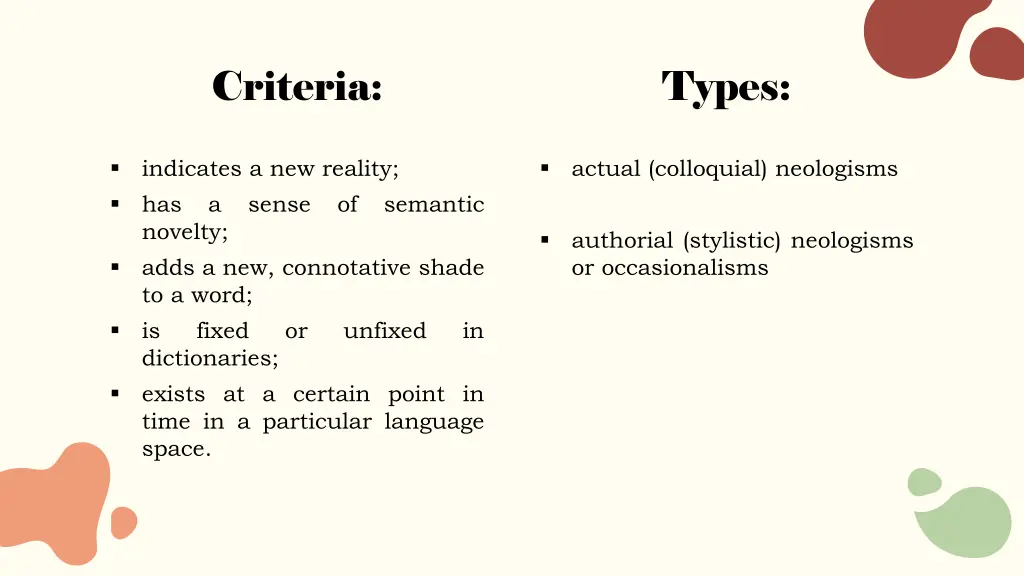 criteria