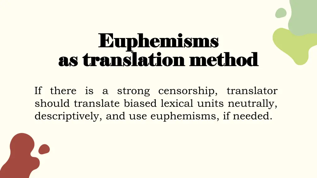 euphemisms euphemisms as translation method