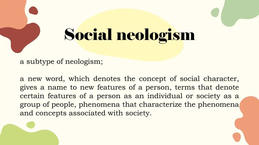 social neologism