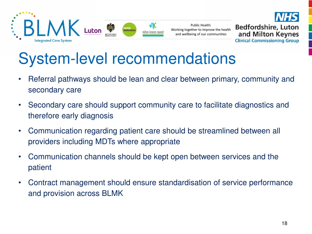 system level recommendations 1