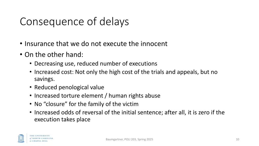 consequence of delays