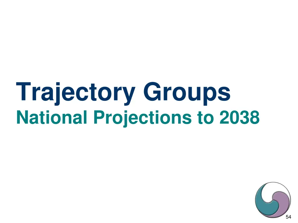 trajectory groups national projections to 2038