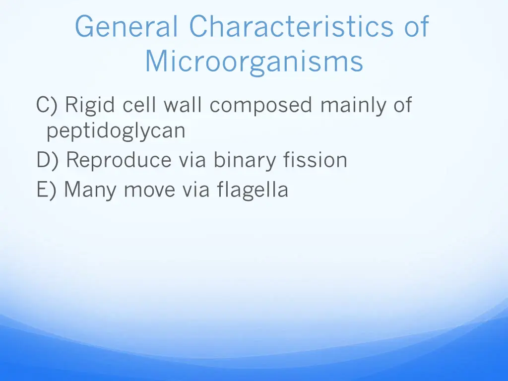 general characteristics of microorganisms 1
