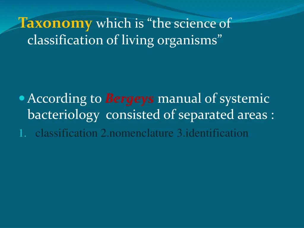 taxonomy which is the science of classification