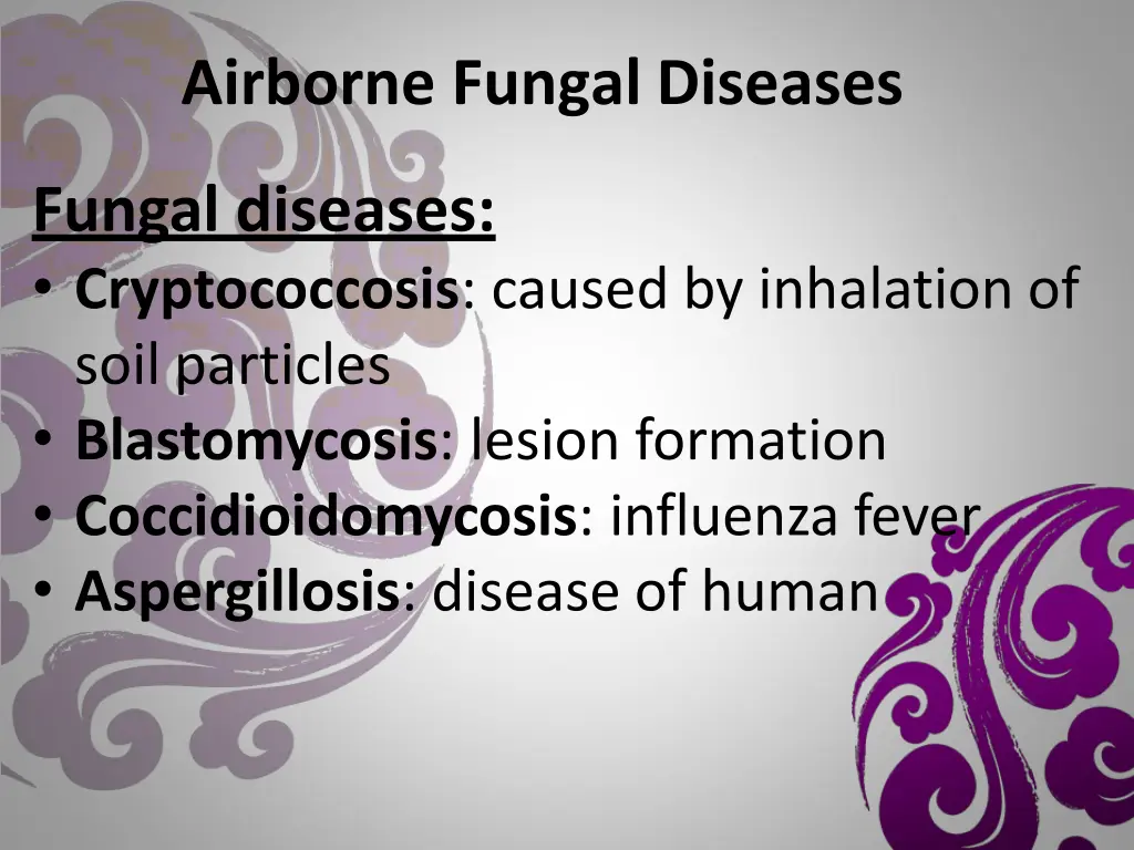 airborne fungal diseases